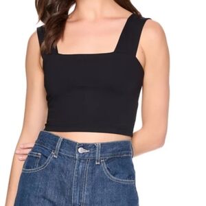 Susana Monaco essential wide strap crop top Medium